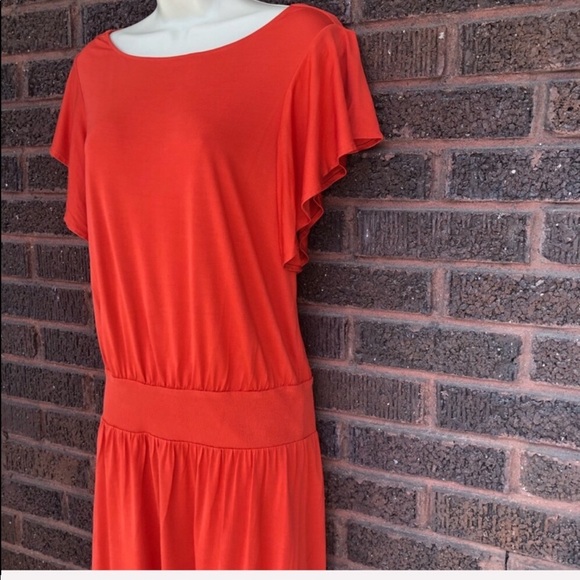 Banana Republic Orange Silk Dress - Picture 3 of 8